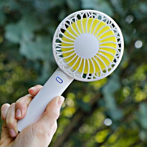 ZK30 Mini Portable Fan USB Rechargeable Fan with Night Light Outdoor Handheld Electric Small Fan Air Cooler for Room Table Fan