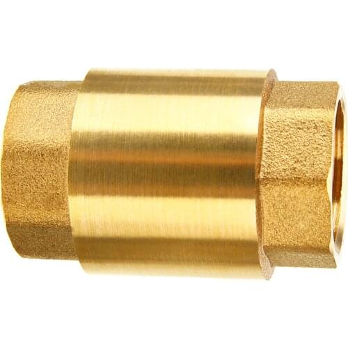 1pc 1/2" NPT Brass Thread In-Line Spring Check Valve 20/25mm Diameter 200WOG For Water Control