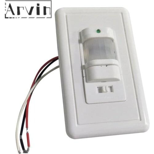 110V Automatic Body Sensor IR Infrared Sensors Switch Motion Detector Wall Mount Outdoor Light (White)