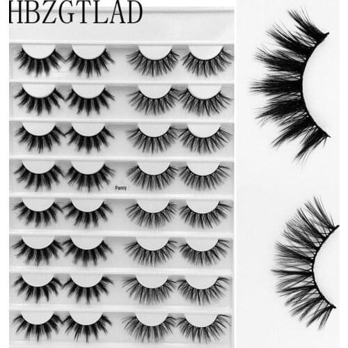 16 Pairs Multipack 3D Soft Mink Hair False Eyelashes Handmade Wispy Fluffy Long Lashes Natural Eye Makeup Tools Faux Eye Lashes