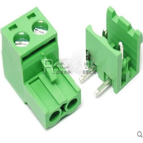 2ED 5.08 2 p terminals bending foot is from 5.08 MM insert the 300 v / 15 a pull 10pcs/lot