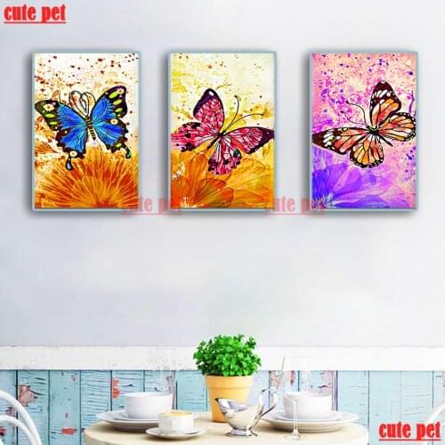 5d Diamond Painting butterfly rhinestone painting animal Mosaic pattern square round diamond cross stitch home decoration puzzle