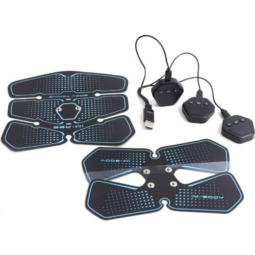 ABS/EMS Muscle Stimulator Wireless Abdominal Electric Weight Loss Stickers Trainer Body Slimming Belt Unisex Rechargeable