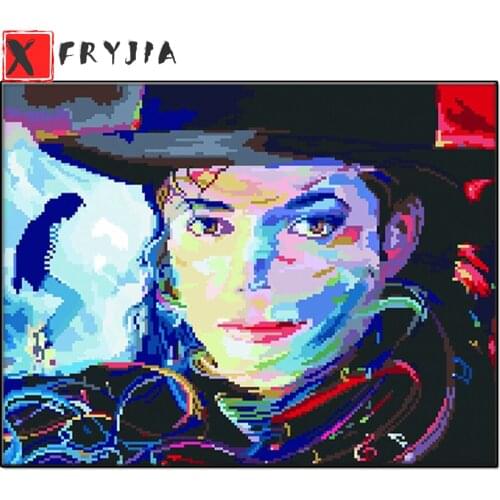 Diamond Painting Super High Quality Crystal Famous Star abstract Michael Portrait Embroidery Mosaic Beadwork Kits Home Art Decor