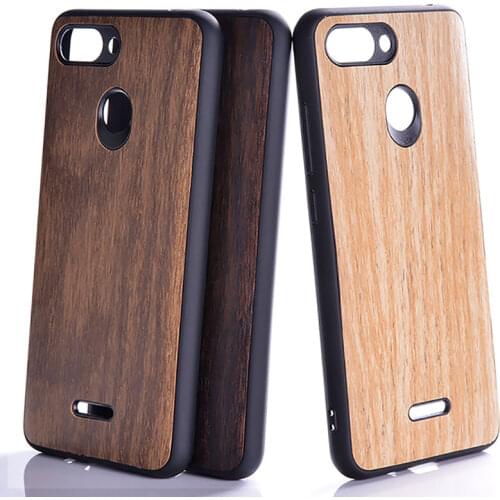 Case for Xiaomi Redmi 6 woodLike soft TPU silicone PC wood pattern PU leather skin funda covers for Xiaomi Redmi 6 case capa