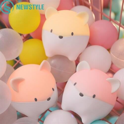 Colorful Timing Silicone Night Light Touch Dimming Bedroom Bedside Decorative LED Table Lamp Cute Toy Gifts For Children