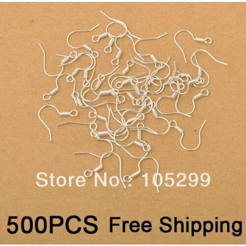 JEXXI 500PCS A Lot Wholesale Making Jewelry Findings 925 Sterling Silver Plated Hook DIY Jewelry Design Ear Wire Nice