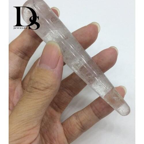 Natural Crystal Facial Massage Clear Rock Quartz Yoni Wand Massager Skincare GuaSha Wrinkle Removal Stick Women Kegel Exerciser