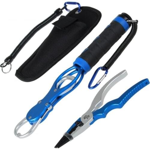 Multifunctional Aluminium Fishing Pliers set and 15kg/33LB Weigh Stainless Steel Portable Fish Fishing lip Grip Fishing set