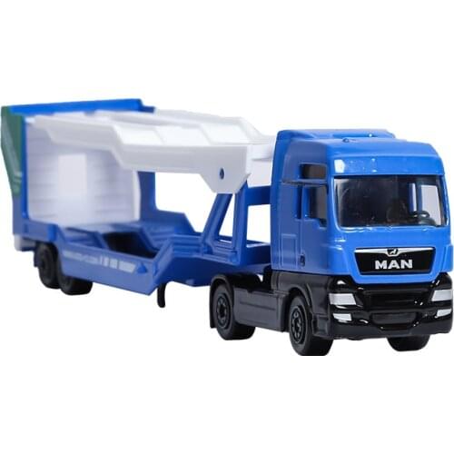 1/64 Majorette Car Alloy Car Model Simulation German Mann TGA Car Transporter Toy Male