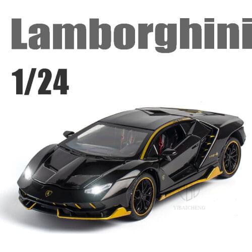 1/24 Alloy Toy Car Models Lambor LP770-4 Diecast Metal Simulation Sports Car Model Toy With 4 Doors And Light Vehicle Best Gifts
