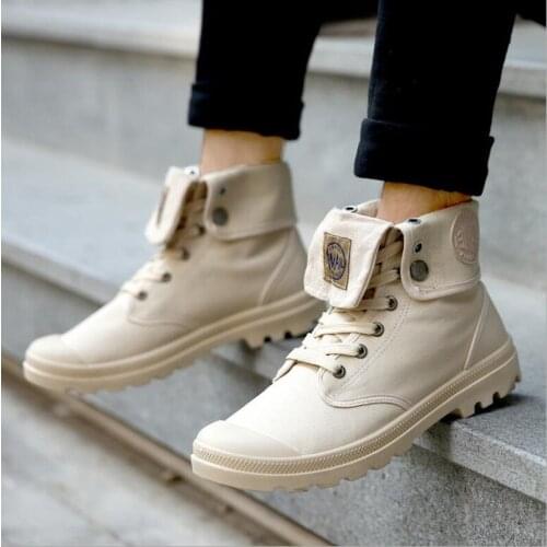 New canvas mens ankle boots breathable mens high help British military shoes outdoor casual mens winter shoes men