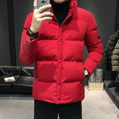 New Youth Trend Korean Fashion Stand Collar Cotton Padded Jacket Versatile Jacket MenS Winter Warm Cotton Padded Jacket Student