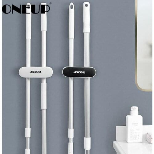 ONEUP Waterproof Mop Storage Rack Punch-free Floor Mop Shelf Storage Tools For The Kitchen For Convenience Bathroom Accessories