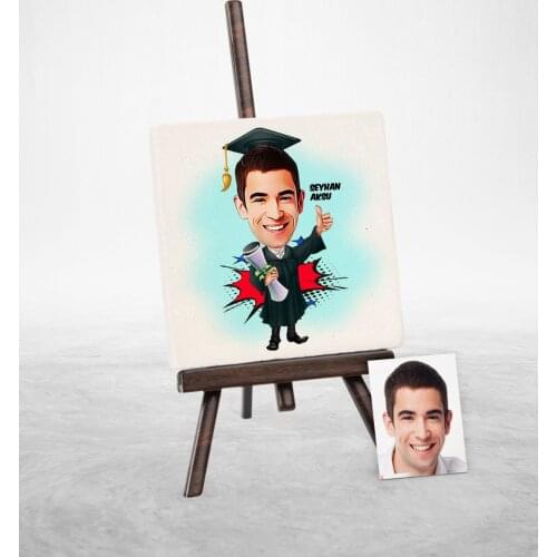 Personalized Graduation Souvenir Cartoon Şovaleli Natural Stone-2