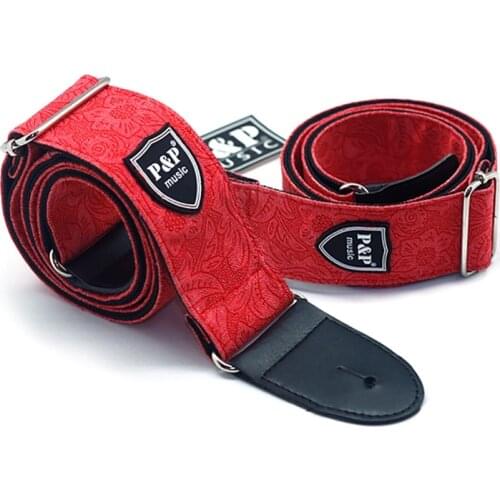 1pc Guitar Shoulder Strap Vintage Universal Adjustable Denim Cotton Belt Acoustic Electric Guitars Bass Instrument Accessories