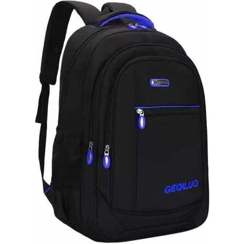 Teen Backpack for Boys School Bags Nylon Black 15.6 Inch Laptop Back Pack Men Junior Schoolbag Teenager Student Bookbag Large 46