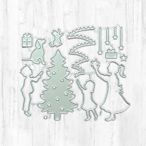 Christmas Metal Cutting Dies Stencil DIY Scrapbooking Album Paper Card Template Mold Embossing Craft Decoration