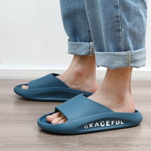 Women Mens Slippers Alphabet Non-slip Bathroom Boys Girls Parent-child Flip Flops Summer Beach Sandals Thick Platform Flat Shoe