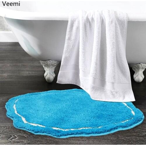 Modern clouds printed water absorption bathroom mat anti-slip light green living room carpet high quality durable mat