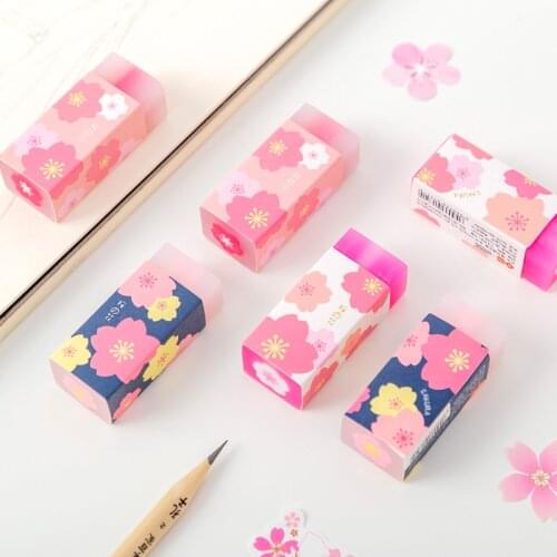 Cherry Sakura Style Cartoon Eraser Rubber Eraser Primary Student Prizes Promotional Gift Stationery