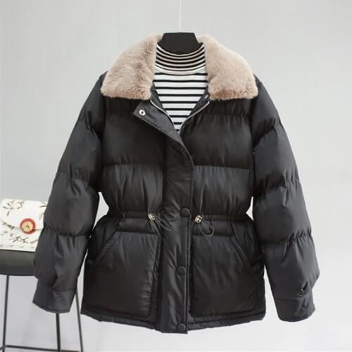 Loose Casual Cotton Jackets Clothes Women 2021 New Autumn Winter Coat Female Lamb Hair Lapel Overcoat Plus Size Outerwear Female