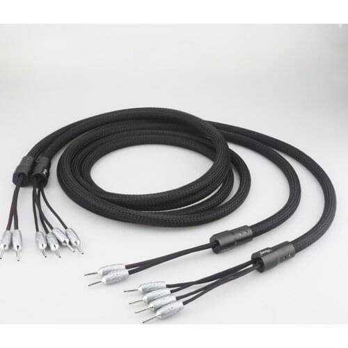 Viborg VS901 High Fidelity Speaker Cable With Viborg Pure Copper Banana Plug Biwire Speaker Cable for HiFi, Home Cinema