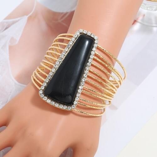 LZHLQ Geometric Circle Multilayer Wire Bangle 5 Styles Cuff Bracelet For Women 2020 Fashion Jewelry Accessories