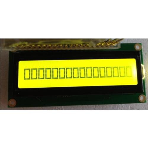 1pcs 16x1 1601 lcd display module 16*1 character lcd Yellow green and blue 5V 80*36mm hd44780