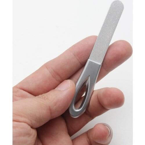 1 pc Professional Stainless Steel Nail File Double Side Hangable Grinding Rod Manicure Pedicure Scrub Nail Arts Tools Nail Files