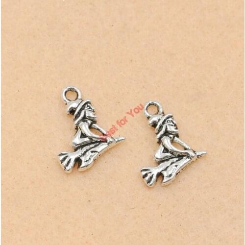 10pcs Antique Silver Plated Witcher Charms Pendants Jewelry DIY Jewelry Findings Handmade 18x14mm