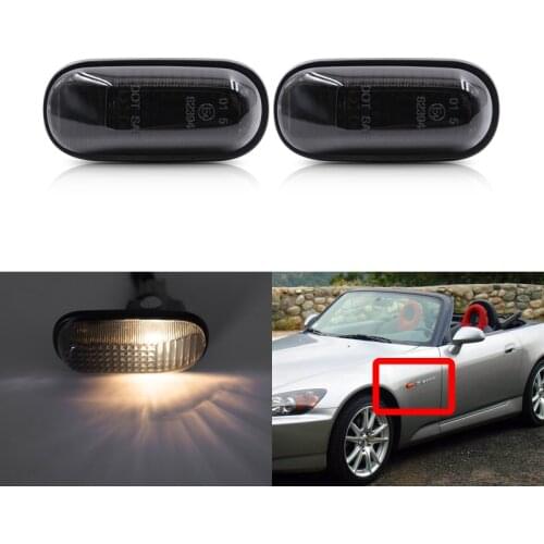 Fits For Honda S2000 AP1 AP2 S2K 1999-2009 Smoked OEM Side Marker Lights 2PCs