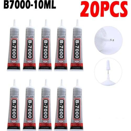 20pcs B-7000 Glue 10ml Multi Purpose Super Best Cold Glue B7000 Adhesive Epoxy Resin Diy Crafts Glass Touch Screen Cell Phone