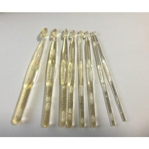 8pcs/set Plastic sweater knitting tool transparent crystal crochet