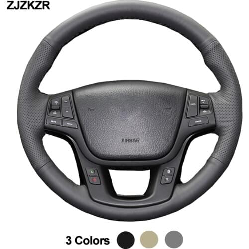 Car Auto Steering-Wheel Cover Volant For Kia Sorento 2009 2010 -2014 K7 Cadenza 2011 - 2015 Stuurhoes Funda Volante 2012 2013