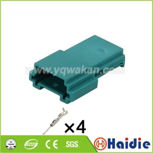 Free shipping 5sets 4pin auto male cable plug automotive electrical unsealed connector with pin 0-1452576-9