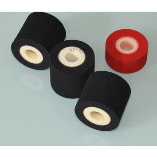 Black Diameter 36mm Height 36mm premium hot stamp coder hot melt roller for horizontal type sealing machine