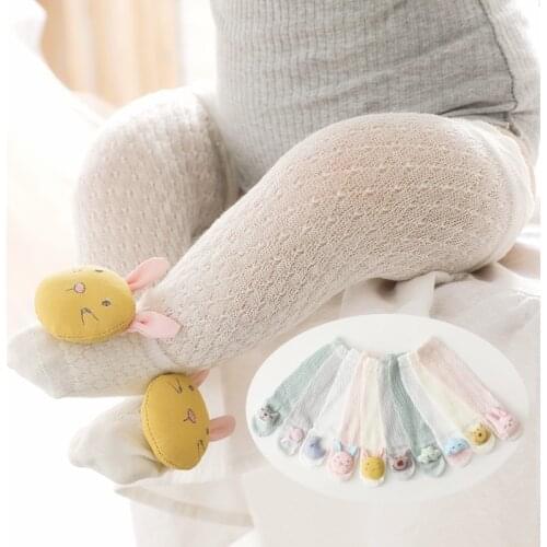 Baby Knee-Length Socks Summer Thin Childrens Cotton Socks Breathable Mesh Socks Newborn Baby Socks