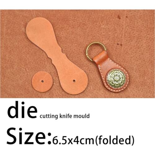 Designer leather craft template decoration key ring hanging die cutting knife mould hand punch tool deri el aletleri