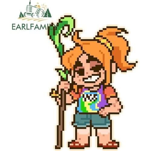 EARLFAMILY 13cm x 9.1cm for Kristen Applebees Pixel Vinyl Car Stickers Scratch-Proof Waterproof Creativite Bumper Decoration