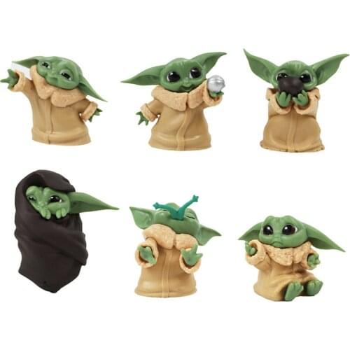 6Pcs/Set Disney Star Wars Action Figure The Mandalorian Baby Yoda Dolls Toy Collection Figuras Kids Gift