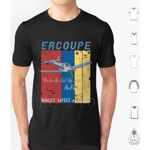 Ercoupe Retro 1940S Inspired Design T Shirt Cotton Men Diy Print Ercoupe Retro Vintage Distressed Airplane 1940S Advertisment
