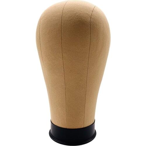 21-23in Cork Canvas Block Mannequin Head for Manikin Wig Making Hat Glasses Display Styling Head