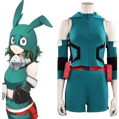 Anime My Hero Academia Midoriya Izuku Cosplay Costume Top Shorts Outfits Halloween Carnival Suit