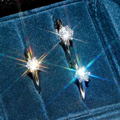 Lovers Solitaire 1ct Lab Diamond Ring 100% Real 925 sterling silver Engagement Wedding band Rings for Women men Party Jewelry