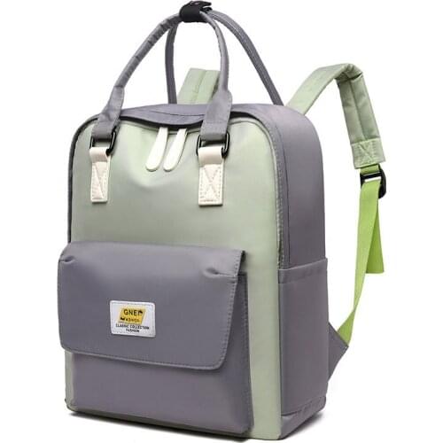 Fashion Ladies Waterproof Backpacks Teenage Girls School Backpack Solid Color Lady Shoulder Bags Girls High Quality Business Bag