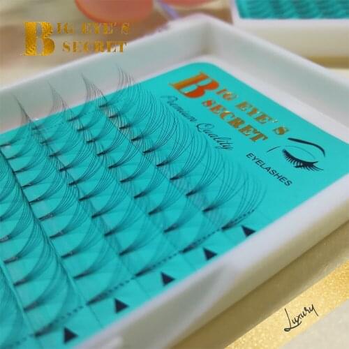 Big eyes secret Premade- fans Short-Stem Volume-Lashes Eye-Lashes makeup Eyelash-Extension Russian-Volume-Lashes