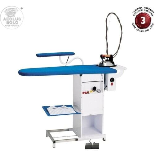 Professional Ironing Table Vacuum Heated Blowing Steam Boiler Generator Iron Board Folding Sleeves Warranty 3 Years TS01