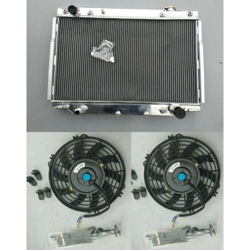 NEW Aluminum Radiator + Fan For Lexus LX450 & Toyota Land Cruiser 80 Series FJ80R FZJ80 J80 4.5L 1FZ-FE I6 1993-1997 MT/AT