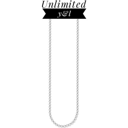 3mm Rolo Chains Necklaces Women Men 925 Sterling Silver Link Chain Fit Pendant Charm Thomas Style Jewelry Accessories Wholesale